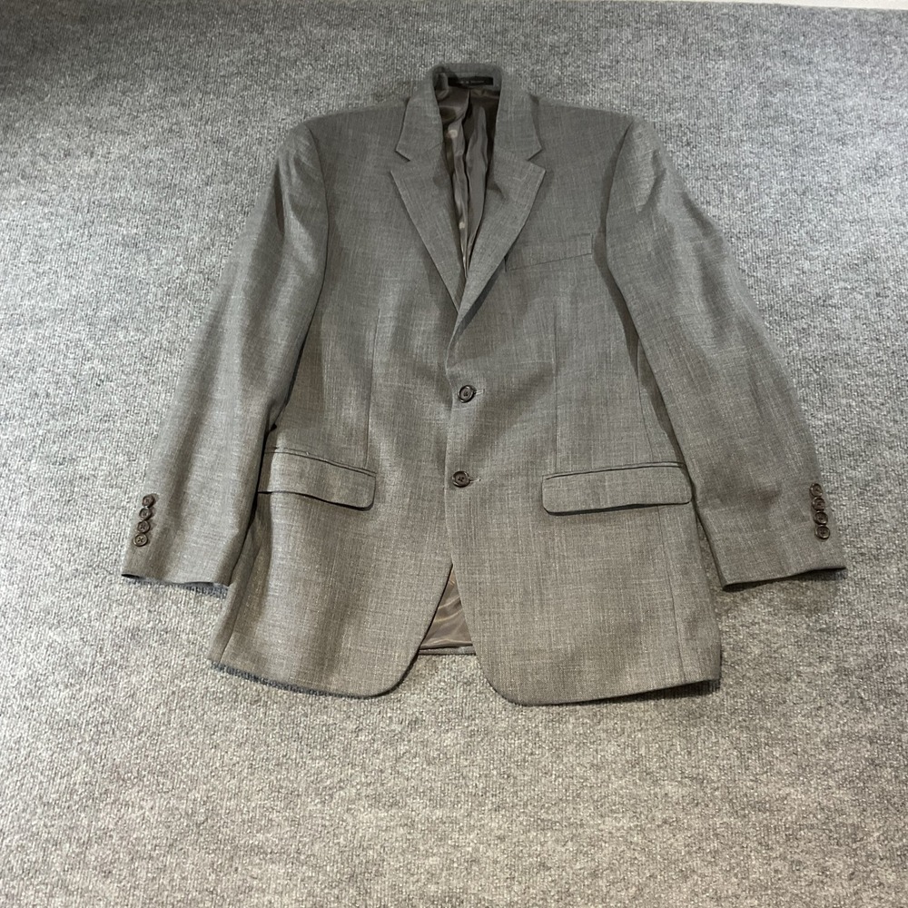 Lauren Ralph Lauren Mens 38R Gray 2-Button Blazer Sport Coat Linen Blend